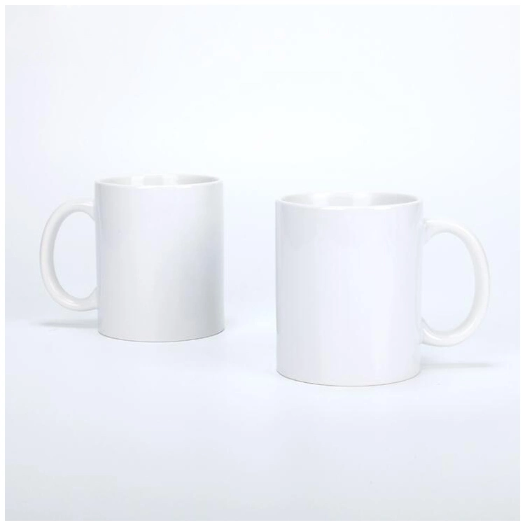 Wholesale Top Quality 3A Customized 11oz Matte Tea Ceramics Handle White Blank Coffee Mug for Sublimation Paper Printing