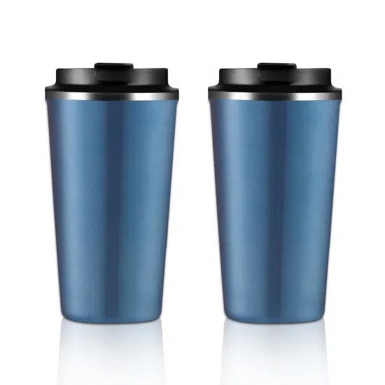 Gobelet Thermos anti-fuite de 17oz 510ml, isolé sous vide, Double tasse à café en acier inoxydable 304 mat