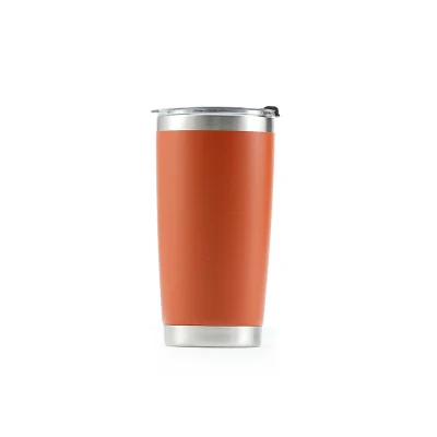 Gobelet de voyage en acier inoxydable de 18 oz, tasse thermique isolée sous vide avec poignée et Thermos en paille